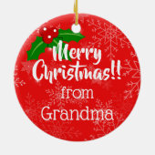 Black Labrador Puppy Christmas Pattern Keramikornament (Hinten)