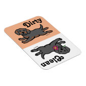 Black Labrador Puppy Clean / Geschirrspüler Magnet (Rechte Seite)