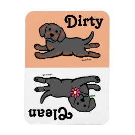 Black Labrador Puppy Clean / Geschirrspüler Magnet