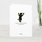 Black Labrador Puppy Hug - Gute Karte (Rückseite)