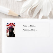 Black Labrador Puppy Patriotic Summer PartyCustom (Insitu)