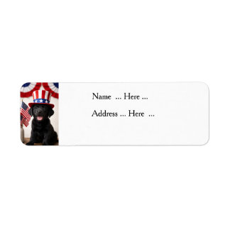 Black Labrador Puppy Patriotic Summer PartyCustom