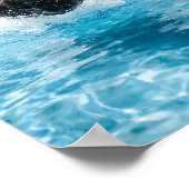 black Labrador  Puppy Plunge  Poster (Ecke)