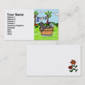 Black Labrador Puppy Pool Cartoon Visitenkarte (Vorne/Hinten)