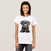 Black Labrador Puppy T-Shirt (Vorne ganz)