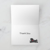 Black Labrador Puppy und Hamburger Dankeskarte (Innenseite)