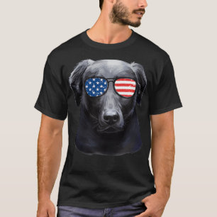 Black Labrador Retriever American Flag Labrador Do T-Shirt