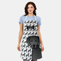 Black Labrador Retriever Cartoon Dog & Name
