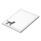 Black Labrador Retriever Cartoon Dog & Paws Notizblock (Rotiert)