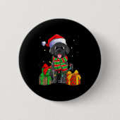 Black Labrador Retriever Christmas Lights Xmas Lab Button (Vorderseite)