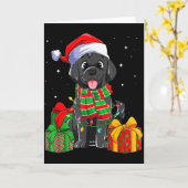 Black Labrador Retriever Christmas Lights Xmas Lab Karte (Gelbe Blume)