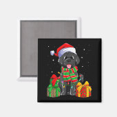 Black Labrador Retriever Christmas Lights Xmas Lab Magnet (Vorderseite/Rückseite)