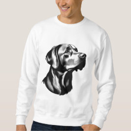 Black Labrador Retriever Dog Dad Illustration Sweatshirt