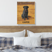 Black Labrador Retriever Dog Lover Gift Leinwanddruck (Insitu (Schlafzimmer))