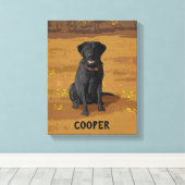 Black Labrador Retriever Dog Lover Gift Leinwanddruck (Insitu (Holzboden))