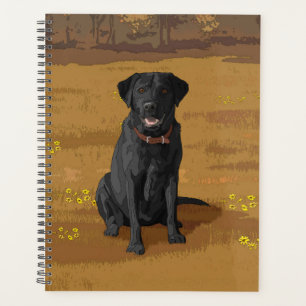 Black Labrador Retriever Dog Lover Gift Planer