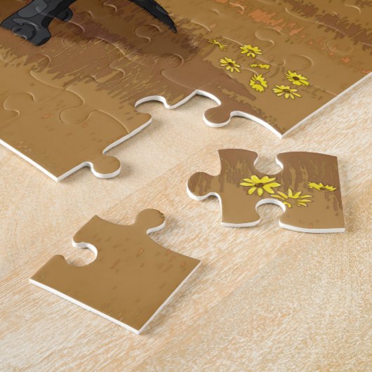 Black Labrador Retriever Dog Lover Gift Puzzle (Seite)