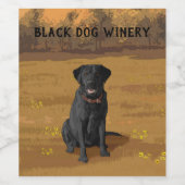 Black Labrador Retriever Dog Lover Gift Weinetikett (Einzelnes Label)
