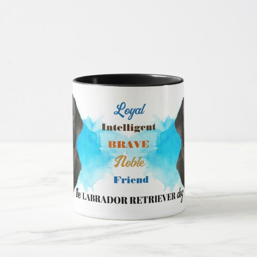 Black Labrador Retriever Dog Loyal Friend Tasse (Zentrum)
