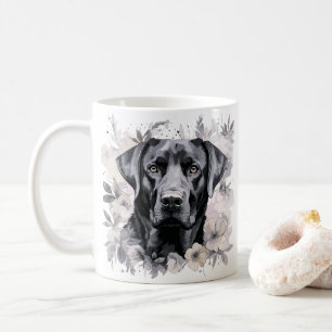 Black Labrador Retriever Dog Tasse