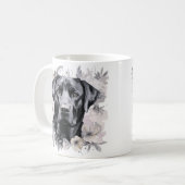 Black Labrador Retriever Dog Tasse (Vorderseite Links)