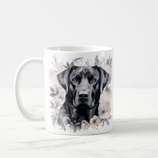 Black Labrador Retriever Dog Tasse (Links)