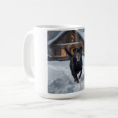 Black Labrador Retriever Elegante Breed Coffee Tas Kaffeetasse (Vorderseite Links)