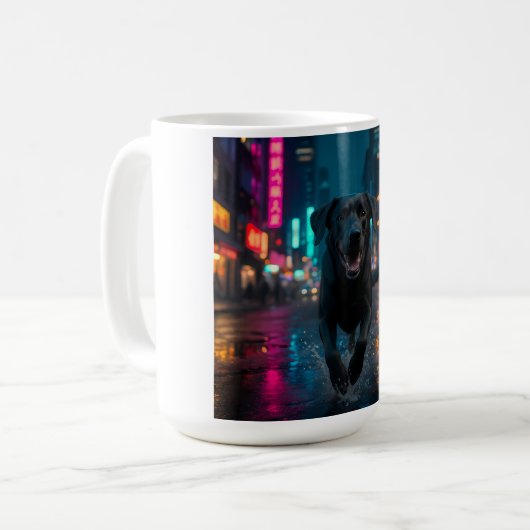 Black Labrador Retriever Elegante Breed Coffee Tas Kaffeetasse (Vorderseite Links)