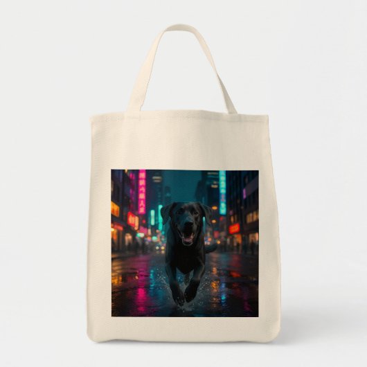 Black Labrador Retriever Elegante Frische Pasta ma Tragetasche (Vorne)