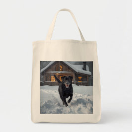 Black Labrador Retriever Elegante Frische Pasta ma Tragetasche