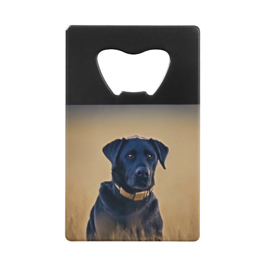 Black Labrador Retriever Geldbeutel Flaschenöffner (Rückseite)