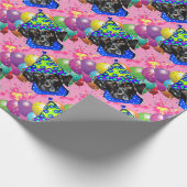 Black Labrador Retriever Geschenkpapier (Ecke)