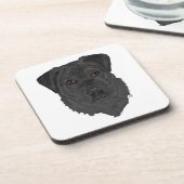 Black Labrador Retriever Getränkeuntersetzer (Linke Seite)