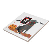 Black Labrador Retriever Halloween Fliese (Seite)
