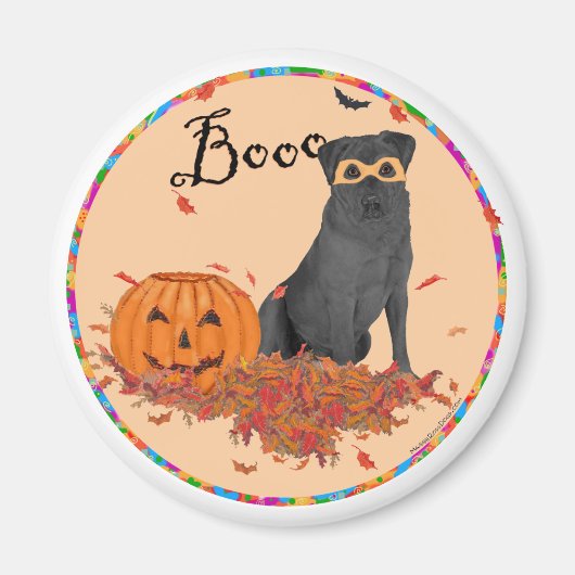 Black Labrador Retriever Halloween Magnet (Vorne)