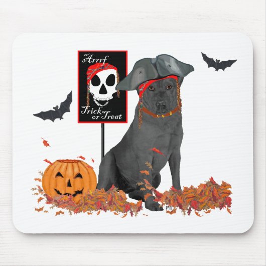 Black Labrador Retriever Halloween Mousepad (Vorne)