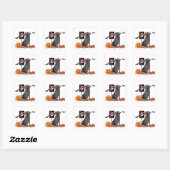 Black Labrador Retriever Halloween Quadratischer Aufkleber (Blatt)