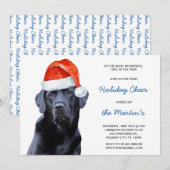 Black Labrador Retriever Holiday Niedlich Santa Do Einladung (Vorne/Hinten)