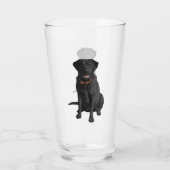 Black Labrador Retriever Hund Lover Geschenk Glas (Rückseite)
