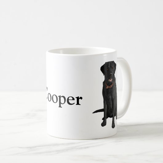 Black Labrador Retriever Hund Lover Geschenk Kaffeetasse (VorderseiteRechts)