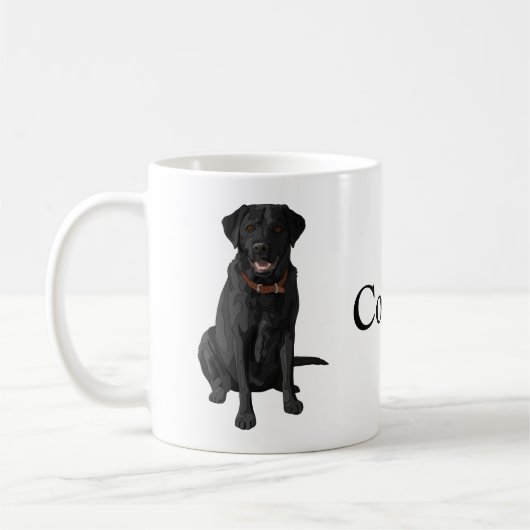 Black Labrador Retriever Hund Lover Geschenk Kaffeetasse (Links)