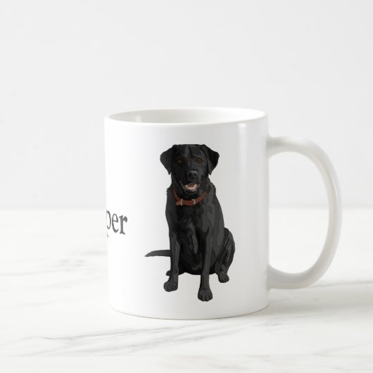 Black Labrador Retriever Hund Lover Geschenk Kaffeetasse (Rechts)