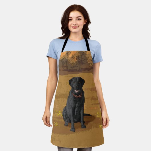 Black Labrador Retriever Hund Lover Geschenk Schürze (Getragen)