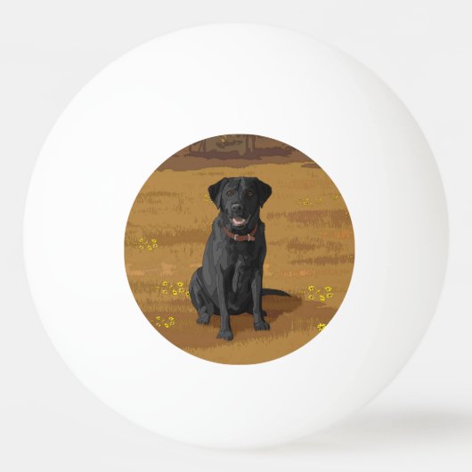 Black Labrador Retriever Hund Lover Geschenk Tischtennisball (Vorderseite)