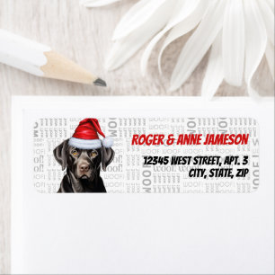Black Labrador Retriever Hund mit Namen Weihnachte