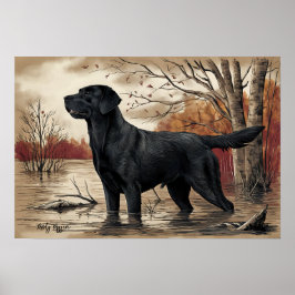 Black Labrador Retriever, Jäger Best Friend Poster
