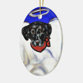 Black Labrador Retriever Keramik Ornament (Links)