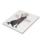 Black Labrador Retriever Koch Fliese (Seite)