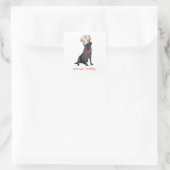 Black Labrador Retriever Koch Quadratischer Aufkleber (Tasche)