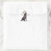 Black Labrador Retriever Koch Quadratischer Aufkleber (Tasche)